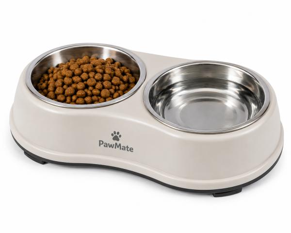 Double Pet Feeding Bowl Set
