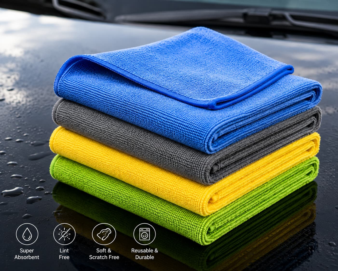 Microfiber Car Cleaning Cloth Set