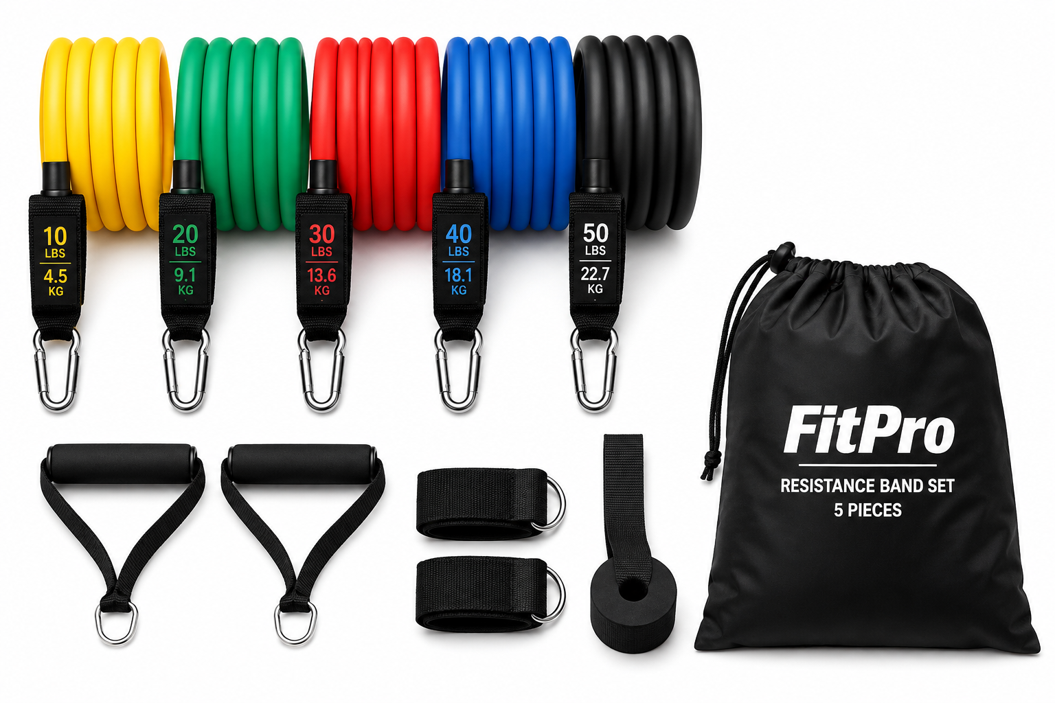 Resistance Band Set 5 Pieces